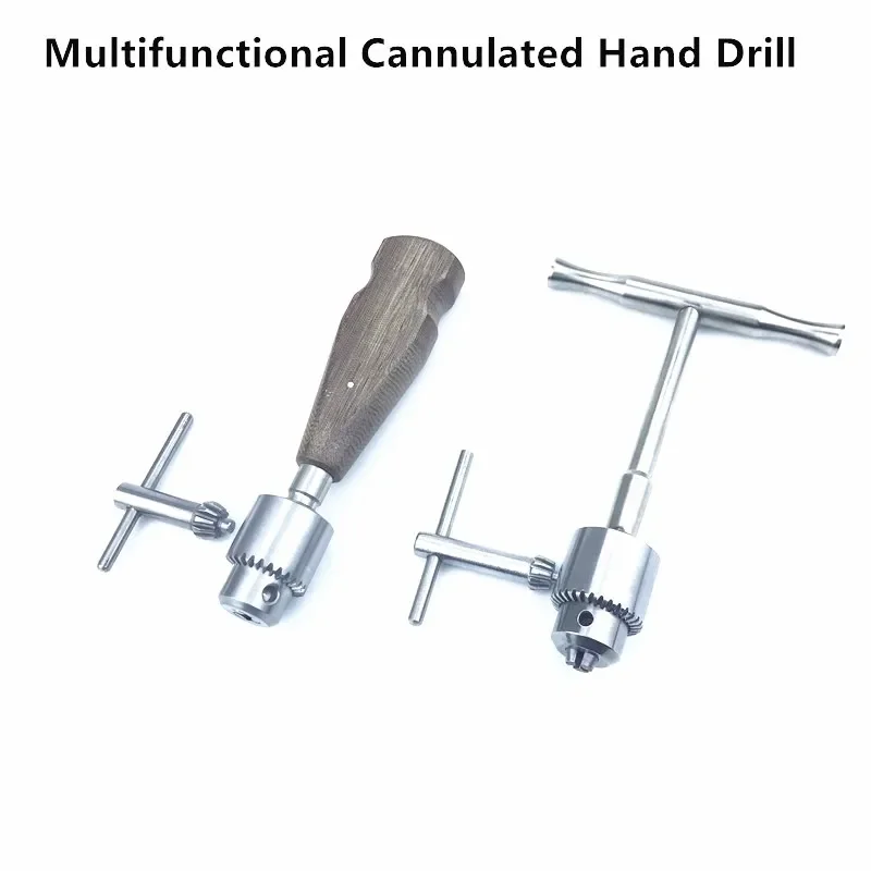 1PCS Bone Cannulated Hand Drill with Handle Multifunctional Stainless Steel Veterinary Orthopedic Instrument