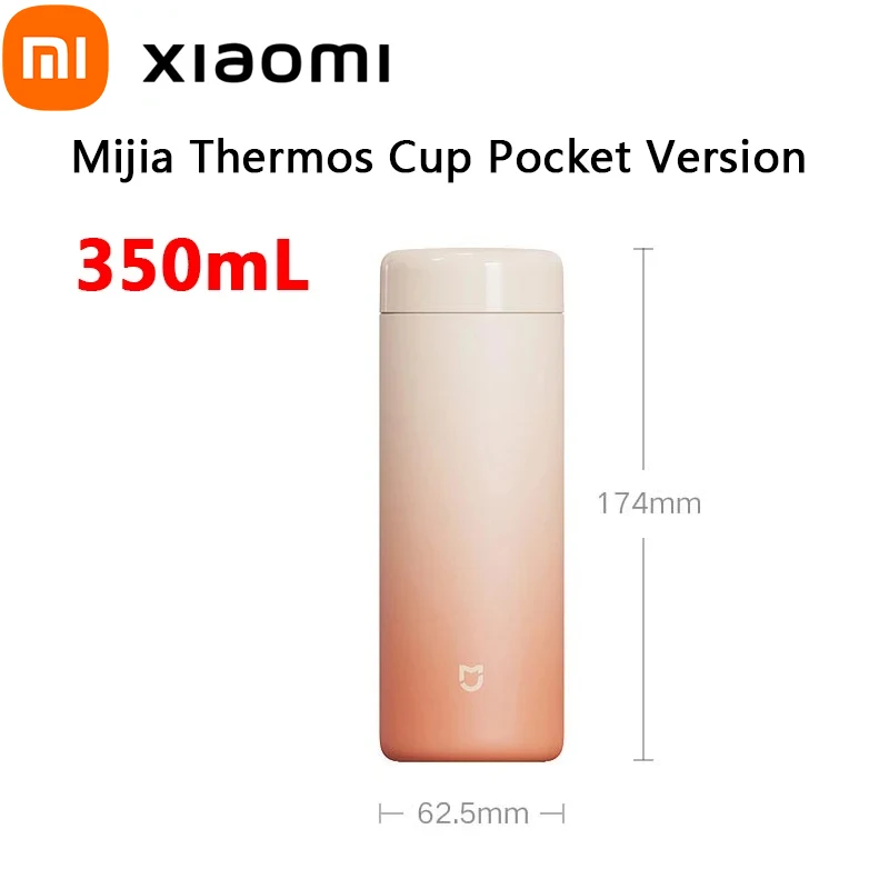 

Термос Xiaomi Mijia, чашка 350 мл, карманная версия, нержавеющая сталь 316L, 6 часов работы, для дома, путешествий, спорта, градиентная посуда для напитков, чашка, вакуумная фляжка