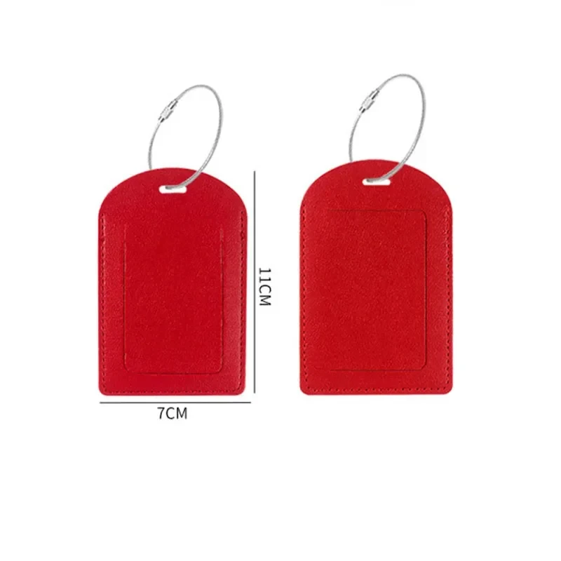 PVC Leather Luggage Tags Aluminium Baggage Suitcase ID Address Label Holder Name Tags Portable Label Travel Accessories