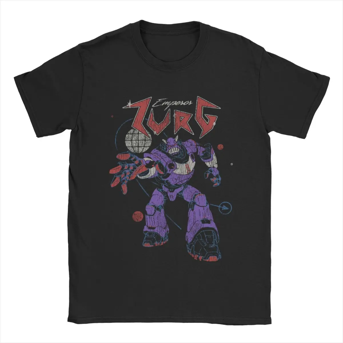 Men T-Shirt Lightyear Metal Zurg Toy Story Casual Pure Cotton Tees Short Sleeve T Shirt O Neck Clothing Gift Idea