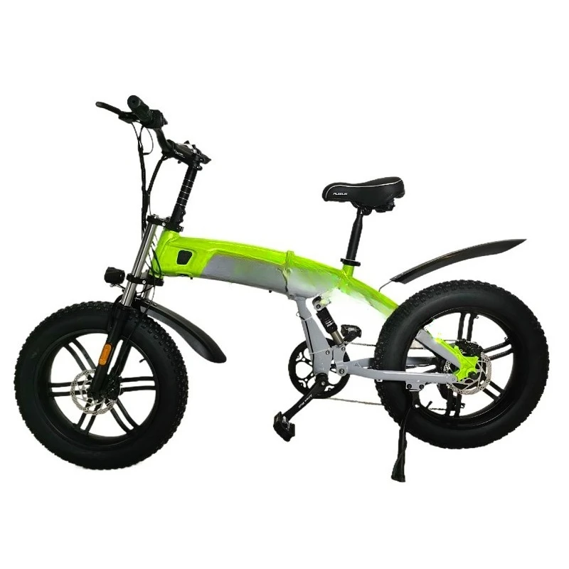 Electric bicycle 20-inch folding snow moped central motor