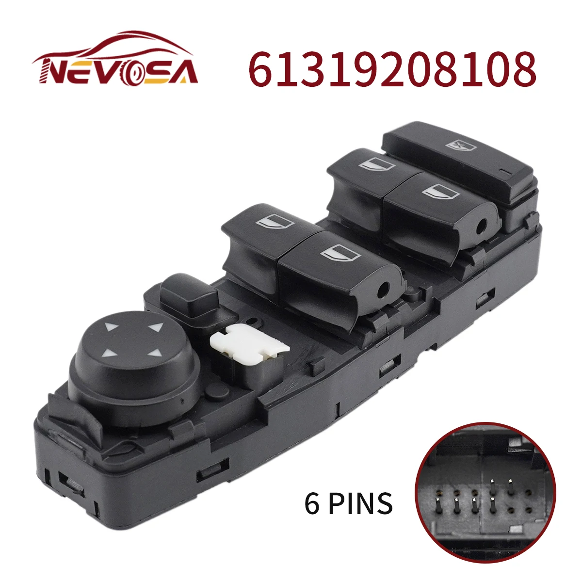 

61319208108 For BMW f20 f45 f10 f11 f30 f31 f25 f15 WIndow Control Lifter Switch Unit Button Car Accessories 6Pins