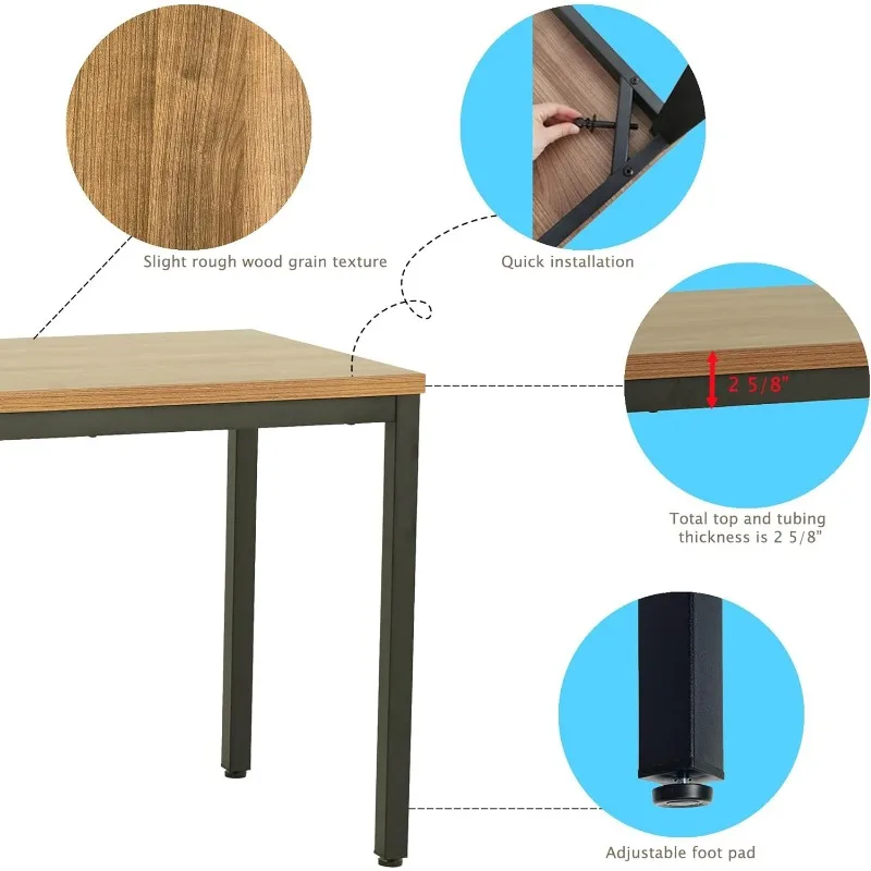 Eenvoudig En Stevig Computerbureau Perfect Voor Werk En Studie, Multifunctionele Tafel Voor Schrijven, Dineren En Werkstation