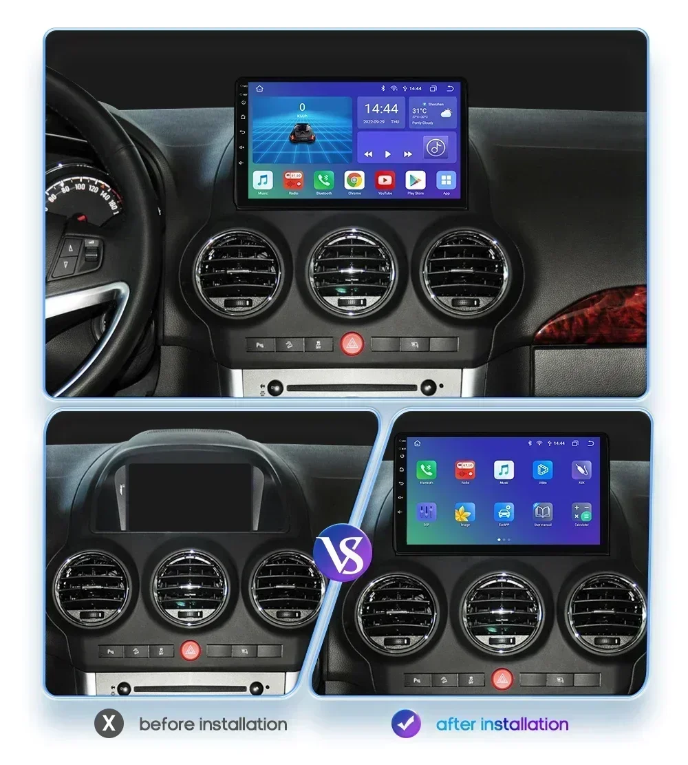 Hizpo 2 Din Android 13 Car Radio For Opel Antara 1 2006 - 2014 2015 2016 2017 Multimedia Player GPS Navi Stereo Carplay HeadUnit