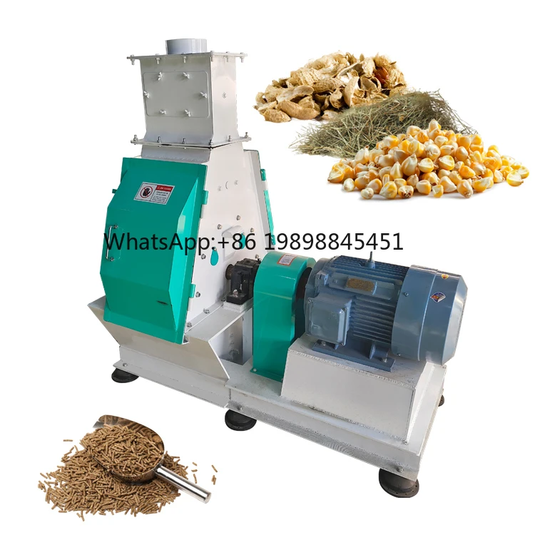 التلقائي الماشية قطرة الماء كسارة تغذية للماشية الأغنام والخنازير كفاءة الحبوب وقشر الأرز طحن لمصنعي المزارع