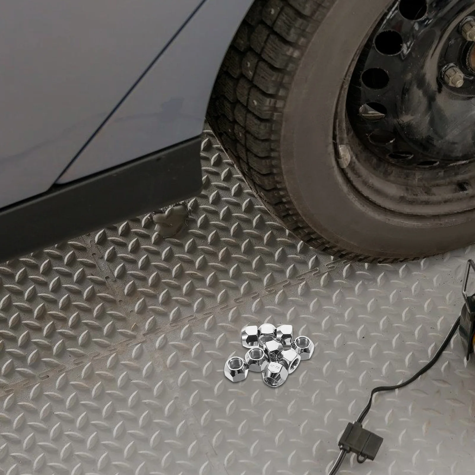 

10 Pcs Nuts Acorn Lug Car Wheel Automobile Tire for Rv Boat Trailer 1/2-20 Inch