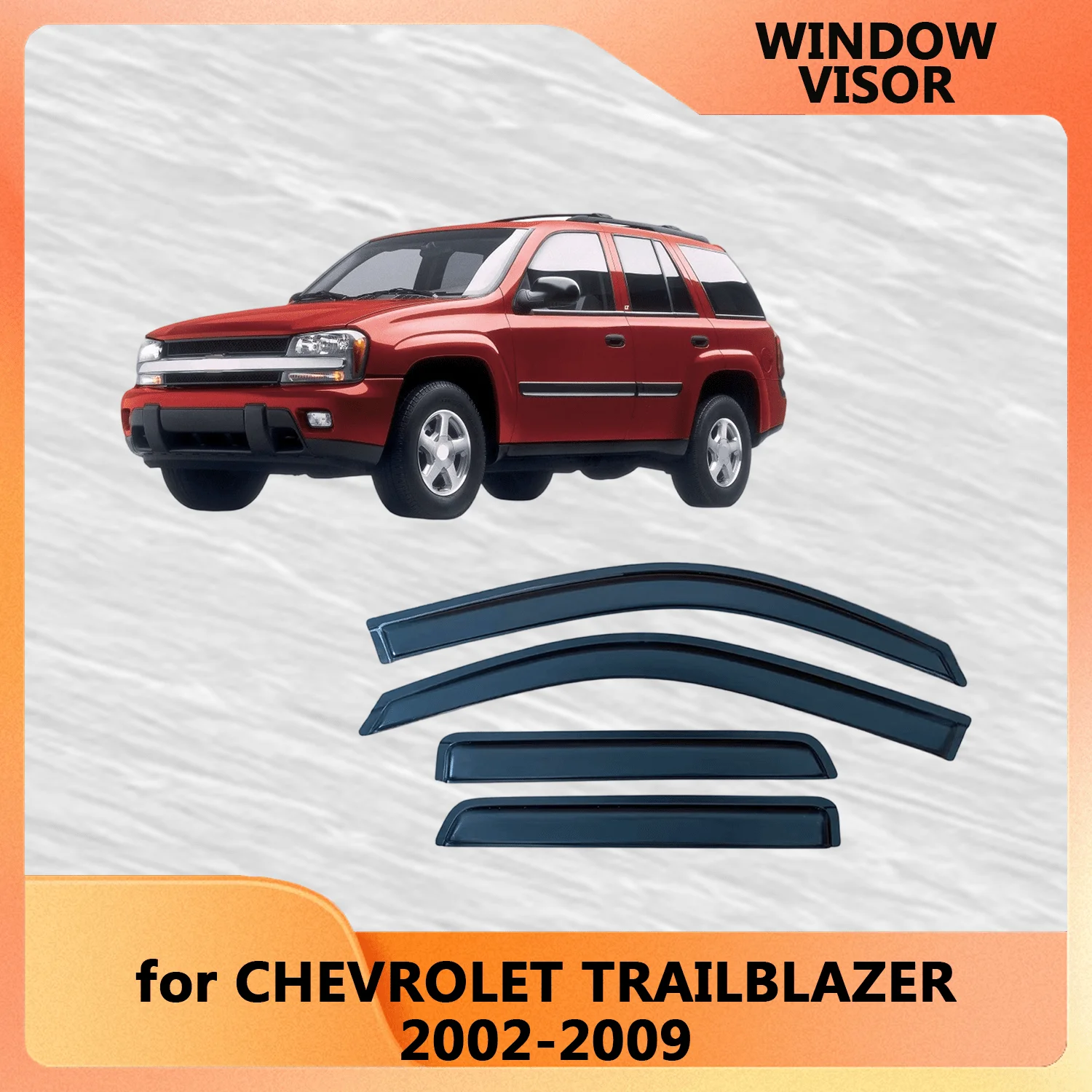 

Оконный козырек для Chevrolet Trailblazer 2002 2003 2004 2005 2006 2007 2008 2009, ветрозащитные дефлекторы, защита от дождя, дверной козырек, вентиляционный козырек