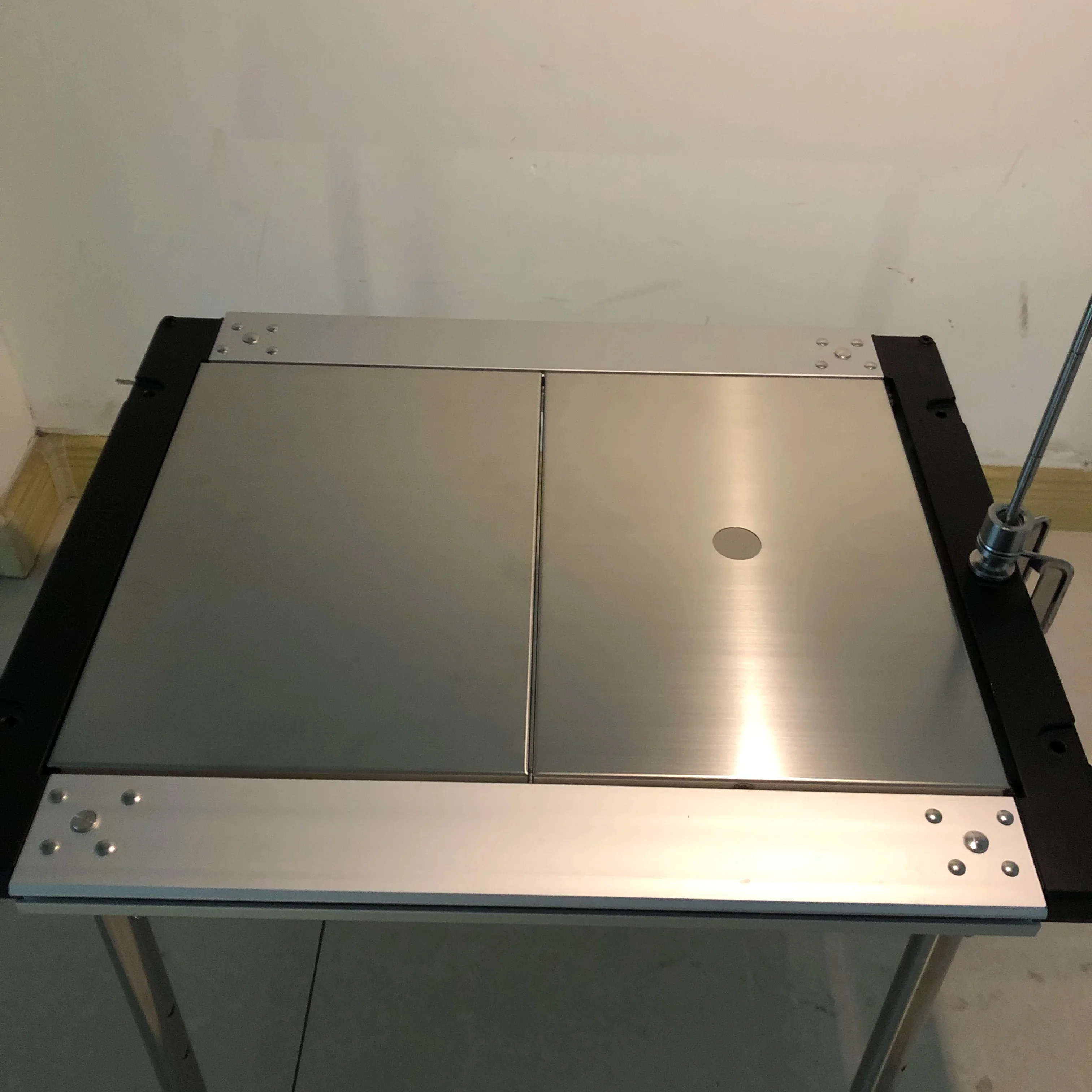 Modvant Igt لوحة علوية 1 وحدة 0.5 رف من الفولاذ المقاوم للصدأ باللون الأسود وحدة واحدة نصف طاولة تخييم