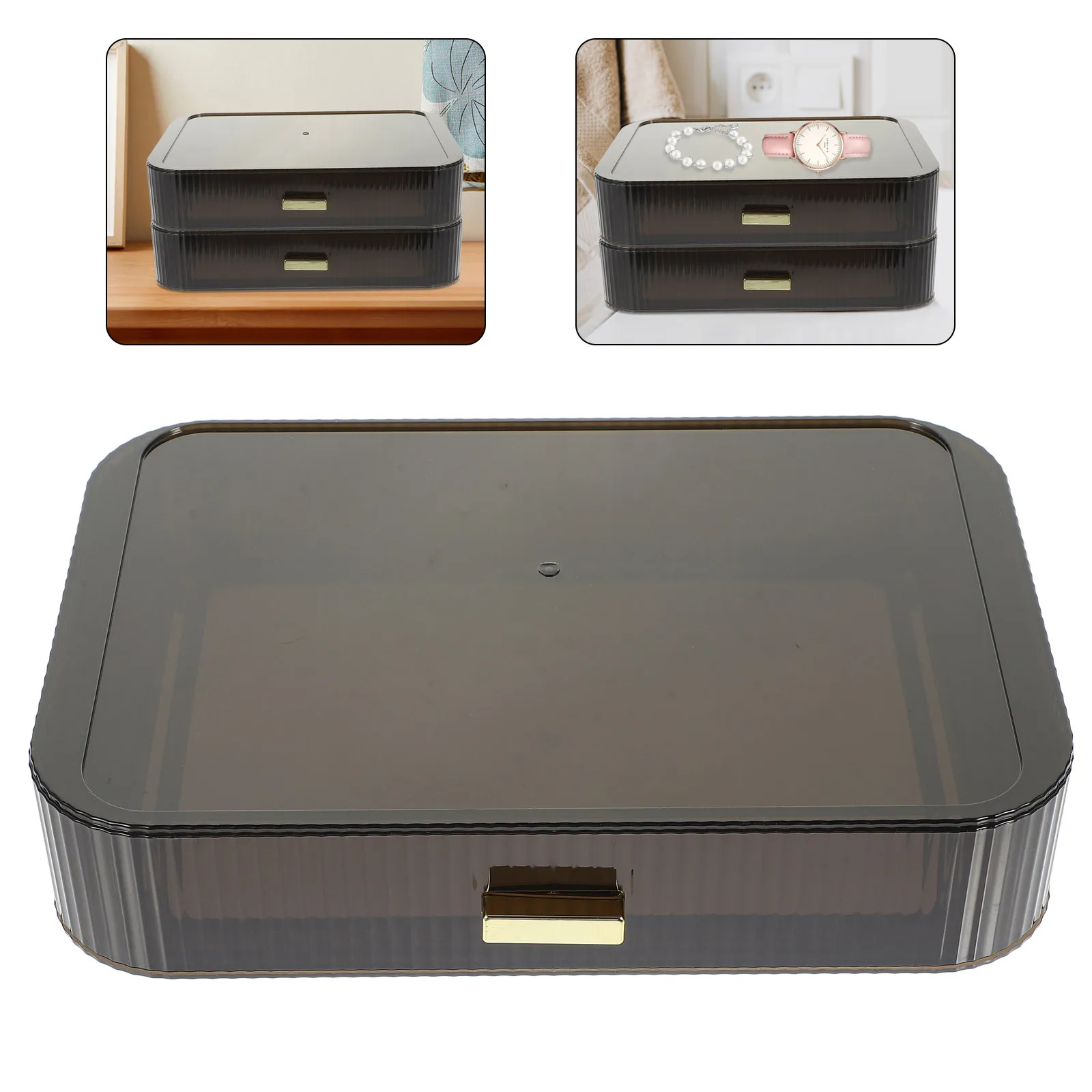 

Drawer Type Desktop Organizer Makeup Storage Box Durable Plastic Material for Bathroom Living Room Office Makeup Organizer