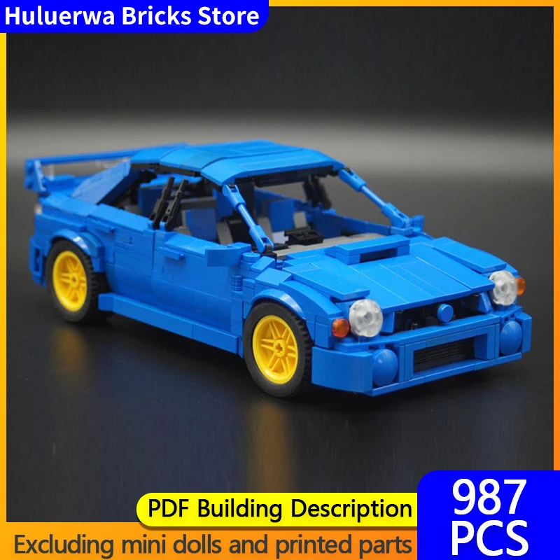 

City Car Model MOC Building Bricks WRX STI Sports Racing Car Modular Technology Children Holiday Gifts Assemble Toys Suit