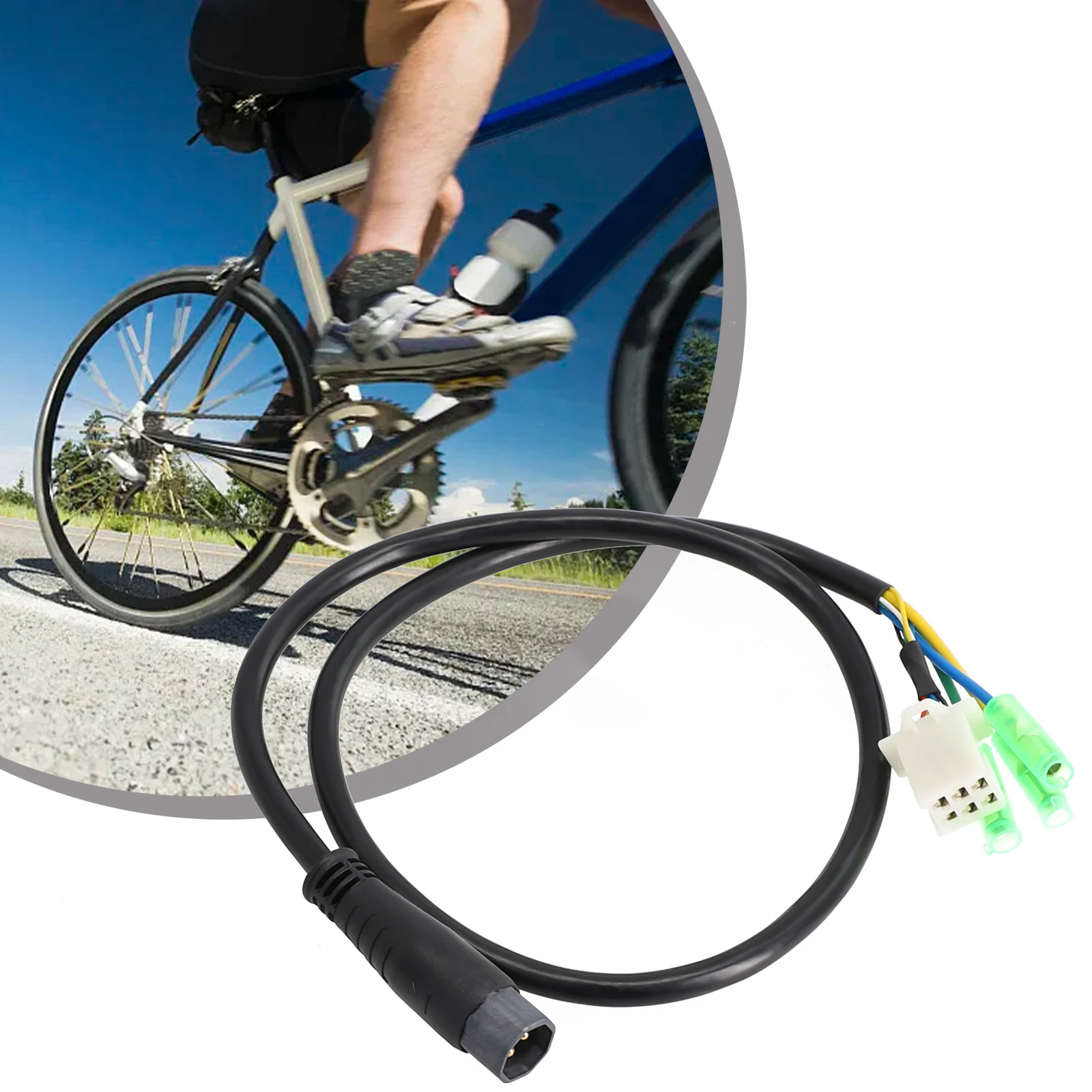 

9Pin Motor Cable For 1000W 750W EBike Electric Bicycle Male Connector Black Adapter Extension Cord Electric Bicycle Accessories