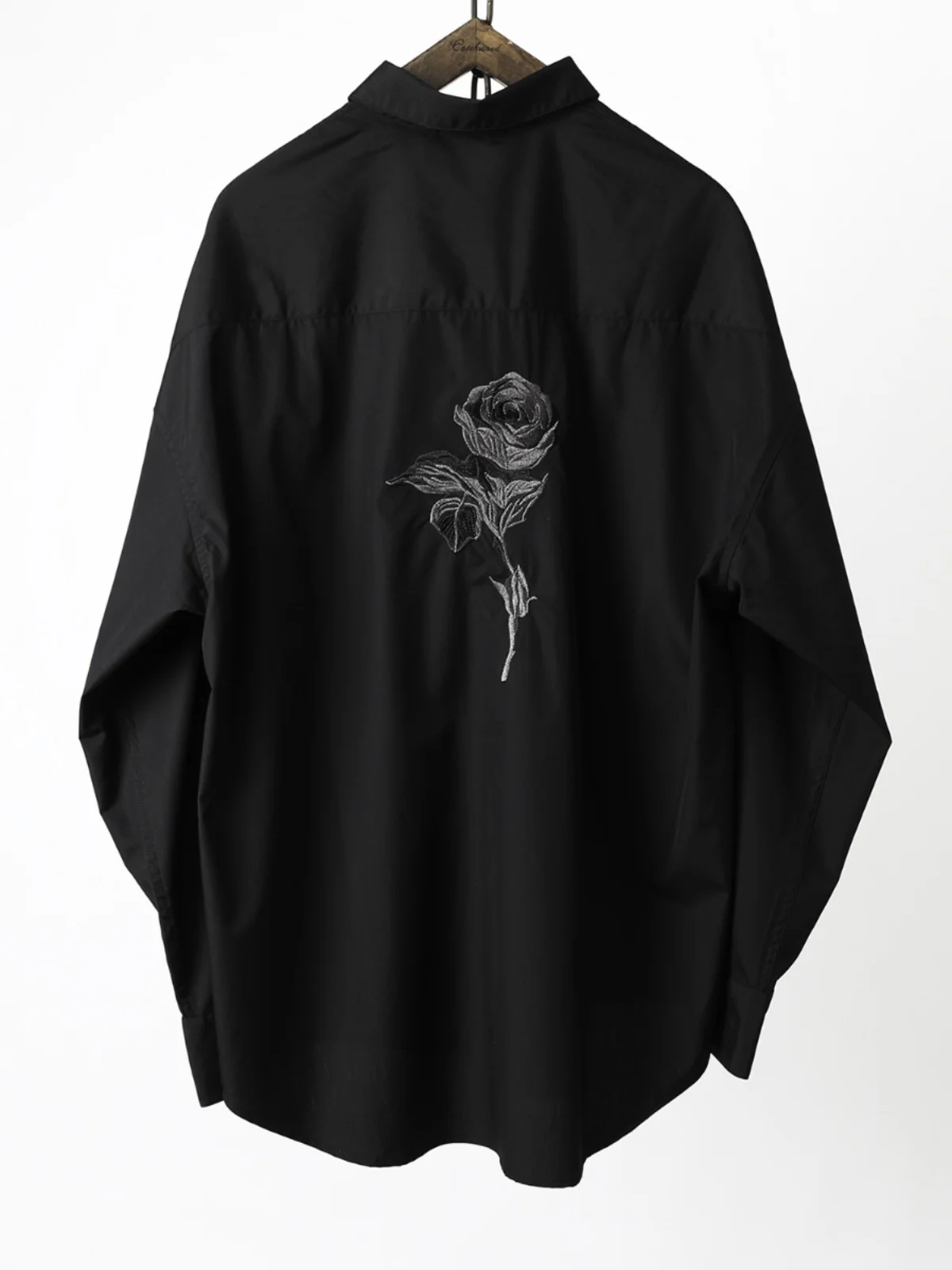 

Trendy ex Long Sve Bla Casual irt Loose Iron-Free Women's Men's irt Comfortable Polyester Commute Sle Button D...