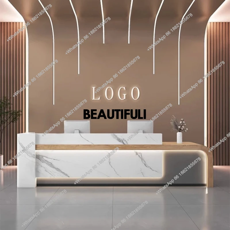 

Reception Tables Beauty Modern Luxury Cafe Counter Salon Bank Entrances Front Desk Luxurious Office Lectern Simple Furniture