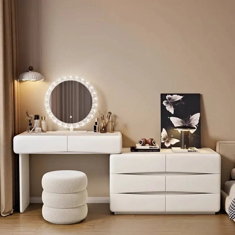 

Modern Nordic Vanity Table Organiser Vintage White Cabinet Vanity Table Salon Dressers Coiffeuse De Chambre Furniture