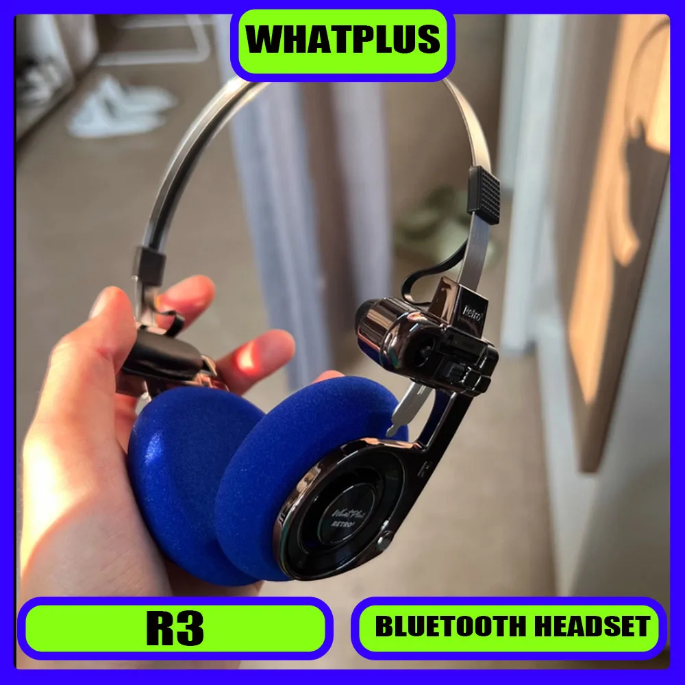 

WhatPlus RETRO R3 Bluetooth-гарнитура Беспроводная открытая пассивная шумоподавительная портативная компактная гарнитура для камеры Ретро подарок