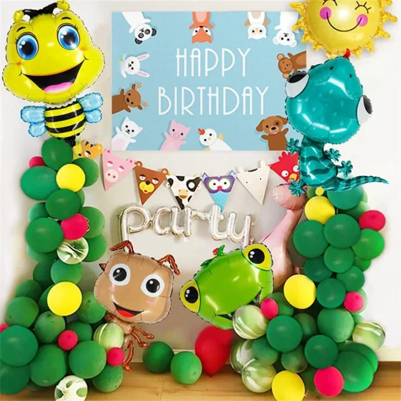 Cartoon Animal Aluminum Foil Balloon Ant Mantis Insect Helium Baby Shower Birthday Children's Day Party Decoration Toys Globos