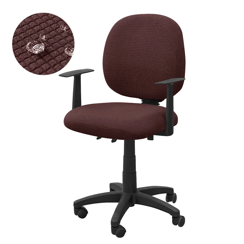 2 teile/satz Wasser Abweisend Büro Stuhl Abdeckung Polar Fleece Stretch Computer Stuhl Schonbezüge Rotierenden Gaming Sitz Abdeckung Schutz – Detail 31
