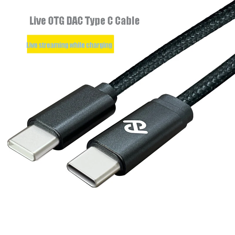 4.9ft Cable For ICKB SO8 GEN 5 Sound Card Cable Braided Type C to USBC Live OTG DAC Cord for Mortulor MT-X/T2 for Type C Device