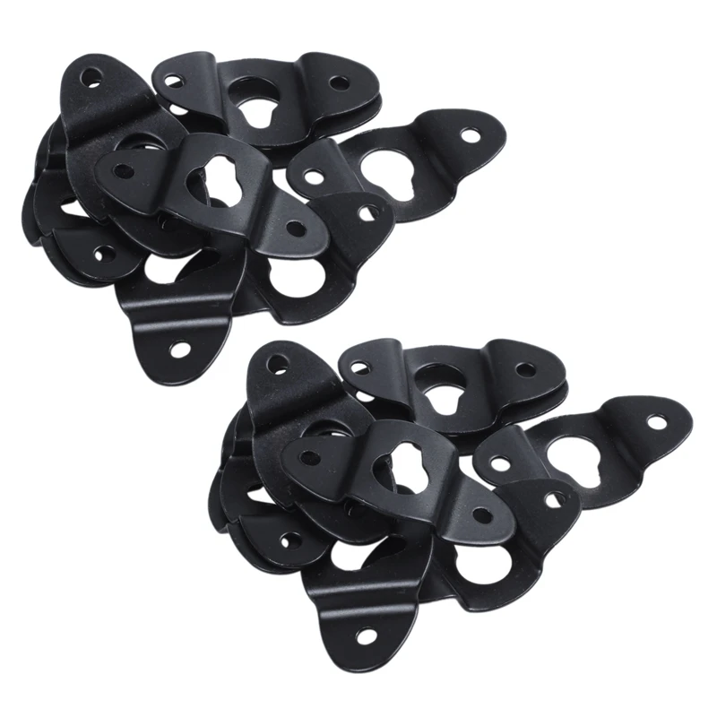 New 20PCS Audio Speaker Wall Mounted Iron Hanger Plate Black 4.8Cm Long