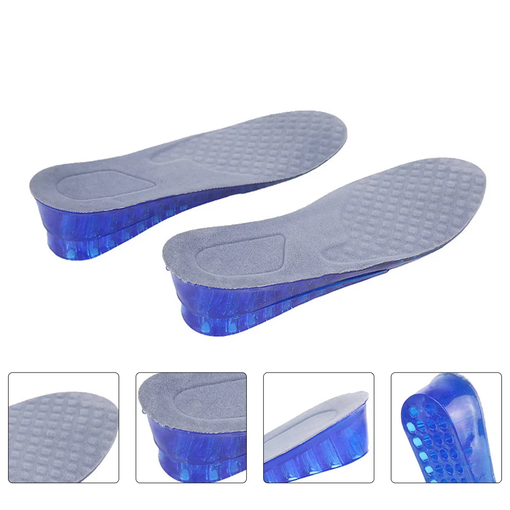 Insoles Height Increasing Full Absorption Increase Detachable Sports Breathable Heighten Honeycomb Blue Lifting