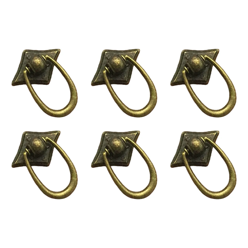 For Home Decor Retro Suitcase Knob Antique Pull Ring Antique Bronze Compact Dimensions Mounting Hardware Included