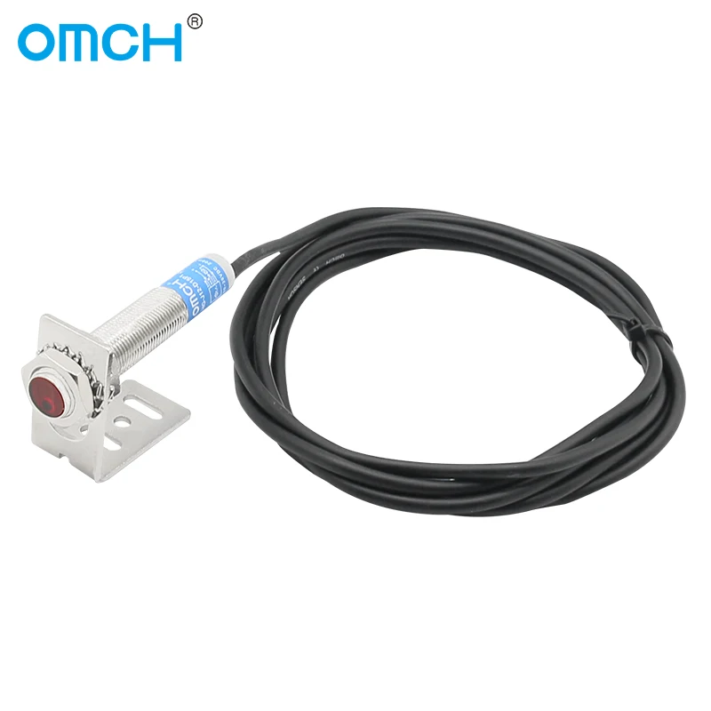 OMCH HG-J12-D15  Photoelectric Switch Light Laser Sensor M12 Diffuse 15cm Adjustable Detection Range 20-150mm PNP NPN 3-wire