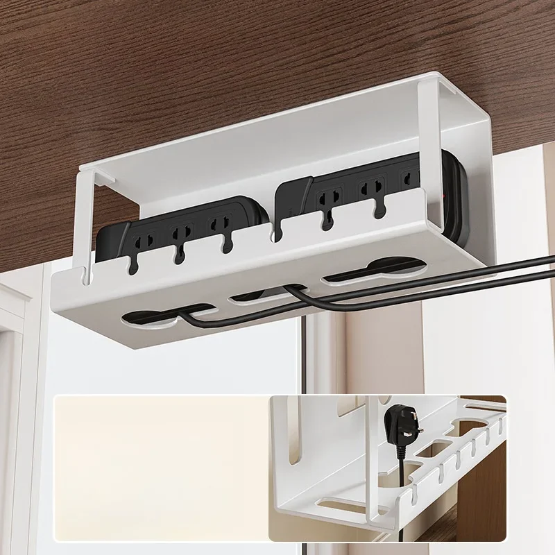 Under Desk Cable Management Cable Tray Under With Clamp Power Strip Cord Holder No Drilling Sturdy Spacious Supplies cable tray - view 4