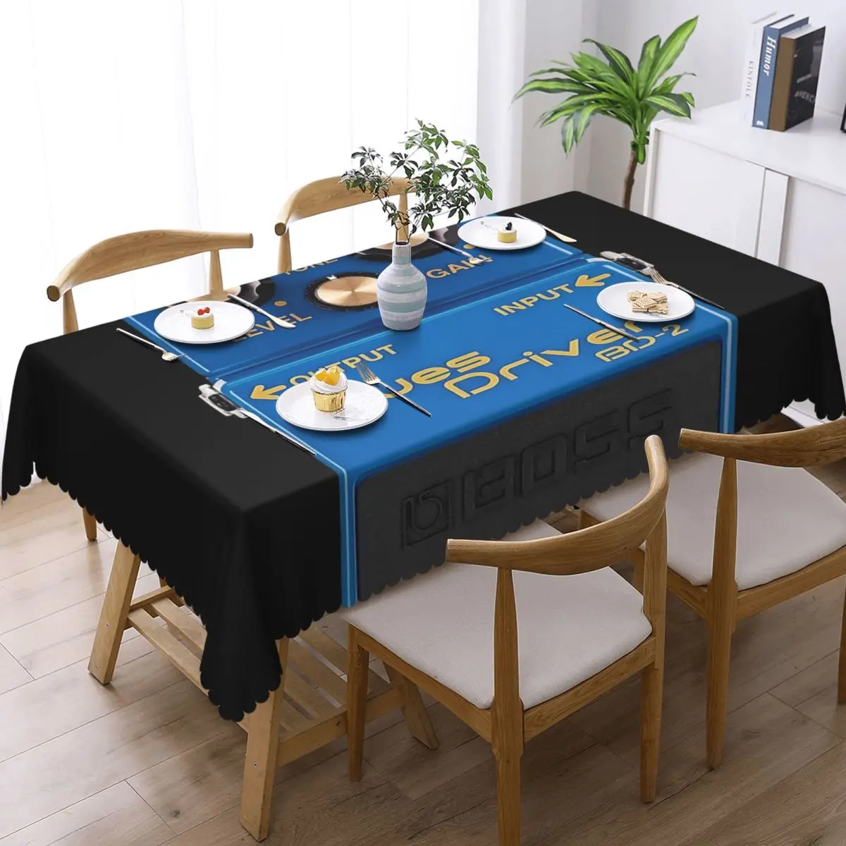 Boss Blues Driver BD-2 Overdrive Bluesbreaker Guitar Pedal Dirty Rectangular Tablecloth Table Cover for DiningEvents Table Cloth