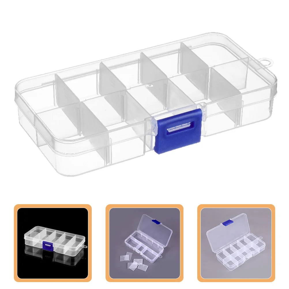 

6Pcs Transparent Storage Box Mini Adjustable Compartment Organizer for Beads Jewelry DIY Small Parts Craft Supplies
