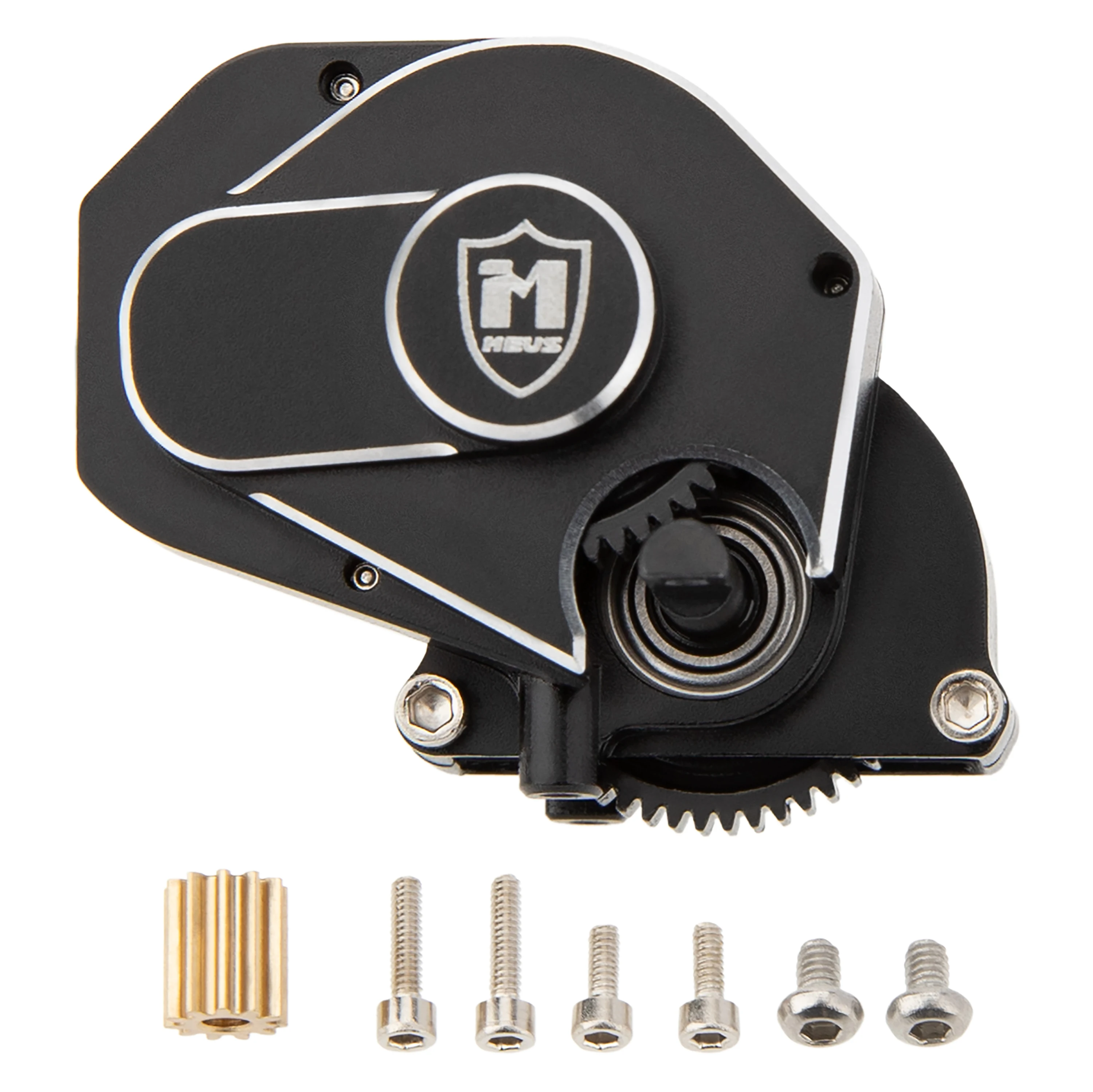 MEUS Racing SCX24 Brushed Transmission Aluminum Complete Gearbox for 1/24 SCX24 AX24 RC Crawlers