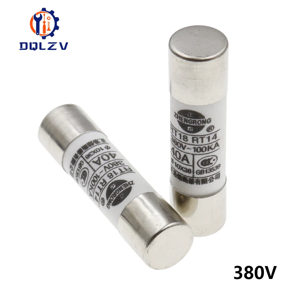 10*38 flinke Keramiksicherung 10X38MM Sicherung 380/500V 0,5A 1A 2A 4A 5A 6A 8A 10A 16A 20A 32A RO15 RT18 RT14