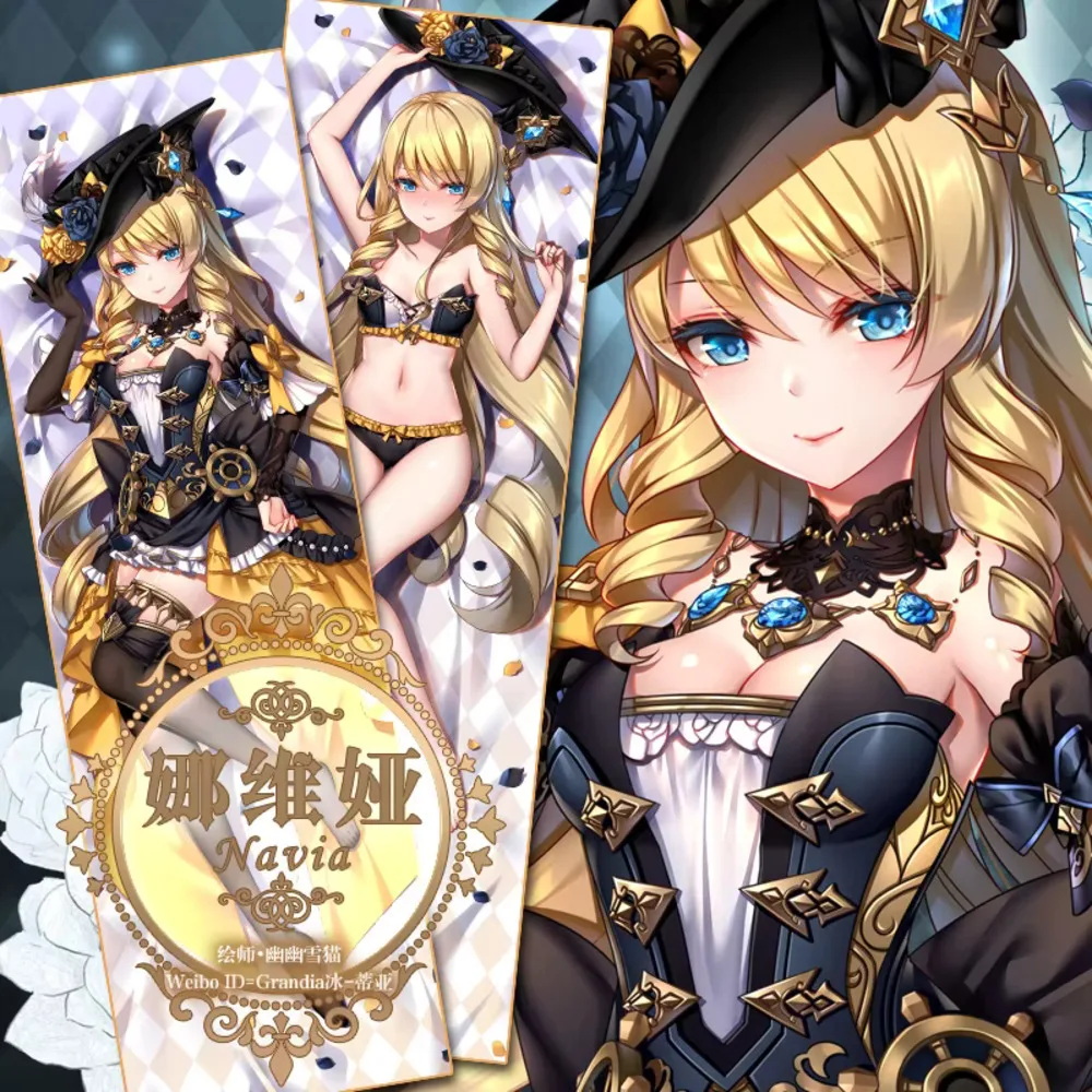 

Dakimakura Navia Genshin Impact Game Hing Full Body Sexy Pillow Case Cushion Cover Otaku Pillowcase Home Bedding Decor Gift case