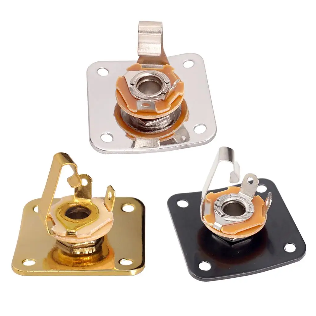 LP электрогитара Jackplate из цинкового сплава 35x35 мм, крышка гнезда для гитары серии LP, аксессуары для бас-гитары