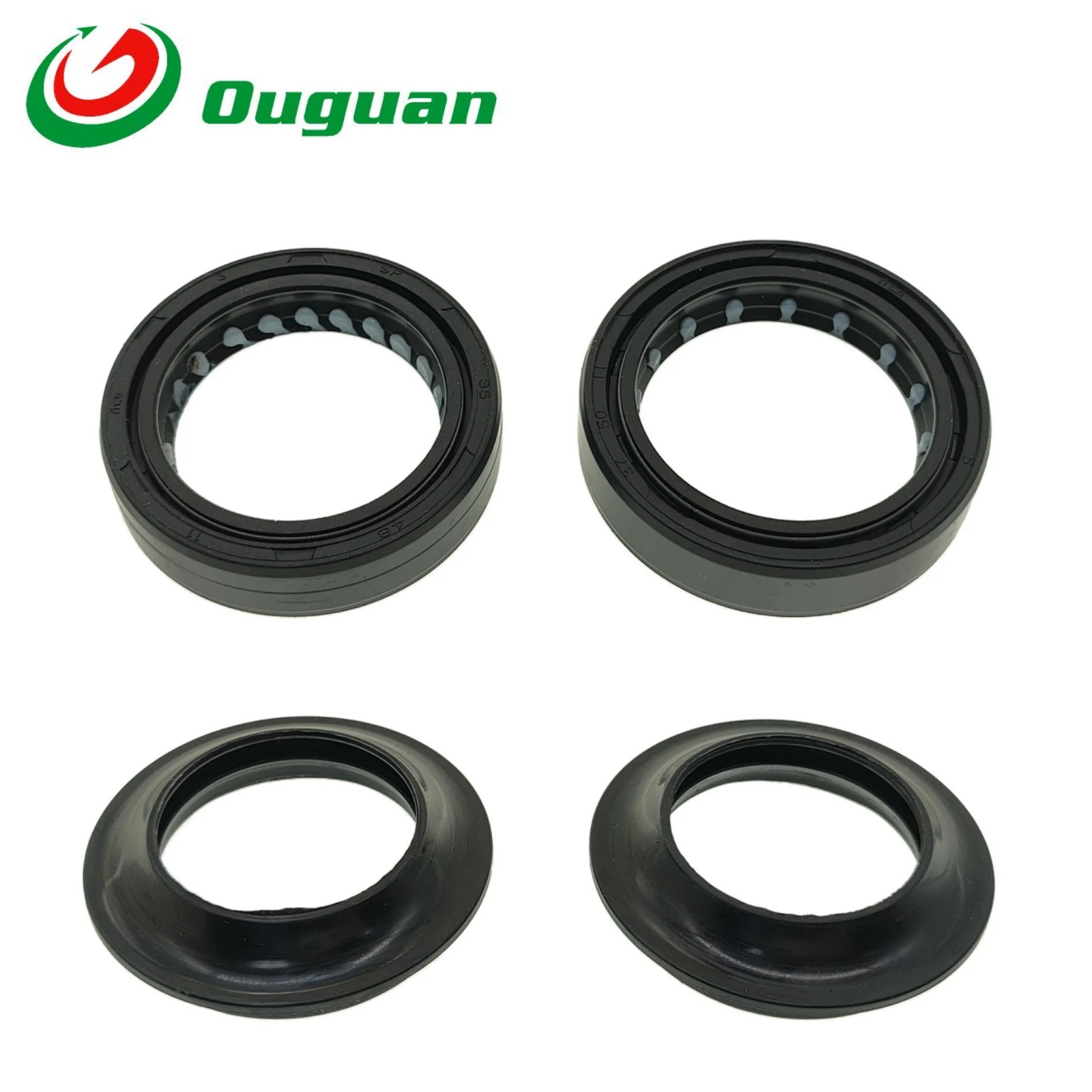 ouguan 37x50x11 Para Italika TC200 TC 200 BLANCA 250Z Loncin DM TC 250 Cubierta de polvo y retén de aceite para horquilla delantera 37 50 11