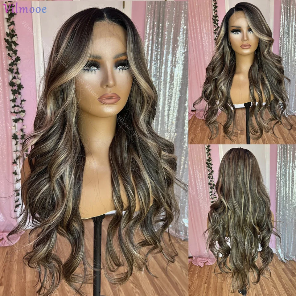 

Silk Top Highlight HD Lace Frontal Wig Human Hair Honey Blonde Body Wave Lace Front Wigs For Women Brazilian Wigs Pre Plucked