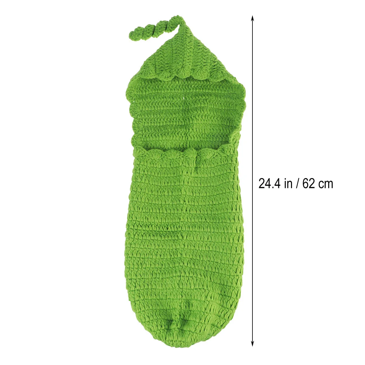

Newborn Baby Hat Crochet Sleep Bag Green Baby Photography Props Photo Prop Newborn Outfits Infant Photo Costume