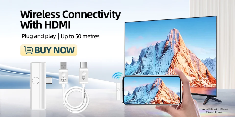 1080P HDMI 50M Sender Empfänger Extender Adapter Kompatibel Kabelloses Audio-Video PS4 Kamera Laptop PC zu Projektor TV ﻿ – Detail 2