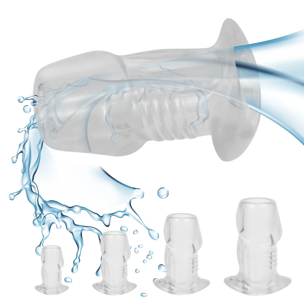 Anal Butt Plug Hollow Tunnel Anal Trainer Stimulation Vagina Anus Dilator Enema Butt Plug Vagina Dilator BDSM Toys Adult Sex Toy
