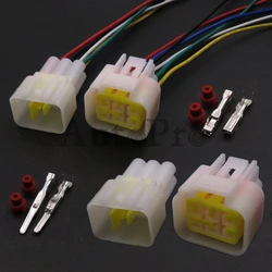 1 Set 6 Hole FW-C-6M-B FW-C-6F-B AC Assembly Auto Waterproof Wire Cable Connectors Car Male Plug Female Socket