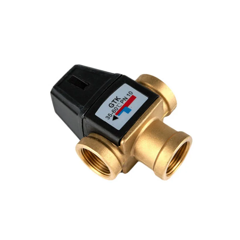 3 Way Thermostatic Mixer Valve DN20/25 Female/Male Thread Brass  For Solar Water Heater Bathroom Accessory