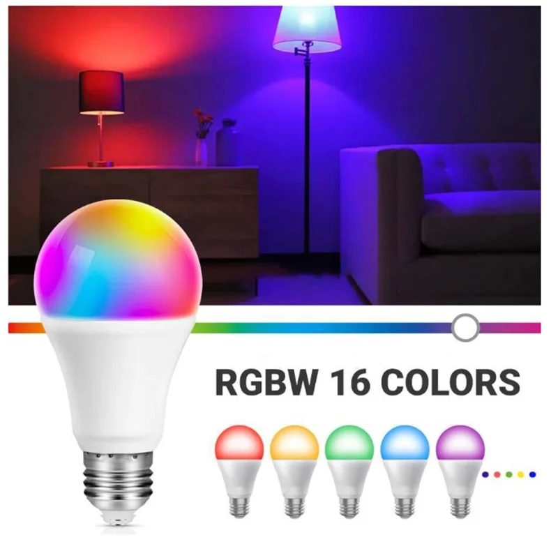 1PC9W220V Led Color Changing Light Bulb With Remote Control,E27 Base For Decoration,Night Light Bar Party Atmosphere Light LT015