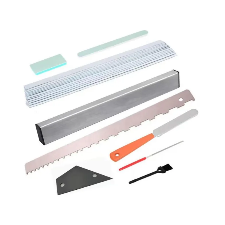 Guitar Luthier Setup Repair Kit Compact Guitar Polishing Sanding Tools Fret File Neck Notched Measuring Ruler