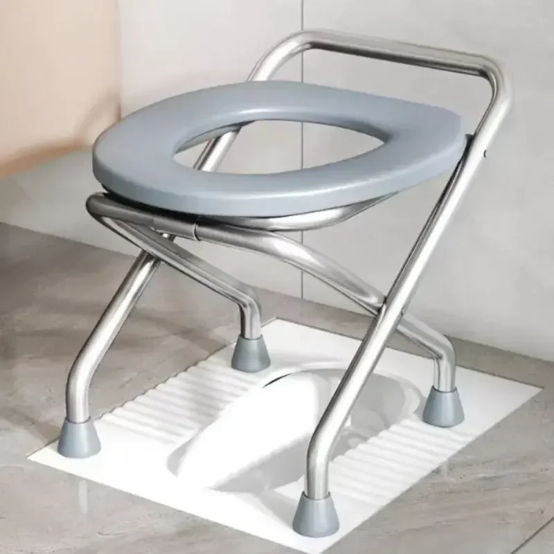 

Maternity toilet the elderly adult removable toilet stool stainless steel foldable