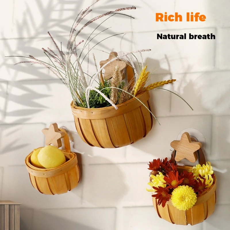 Kitchen Organizer Basket For  Ginger Garlic And Onion Storage Wall Hanging Cute Small Basket Storage Box