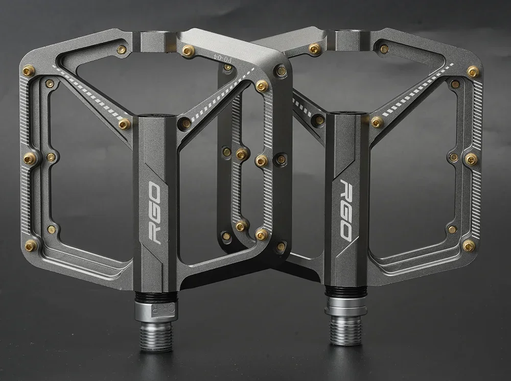 RGO PD04 CNC Aluminium-Legierung Fahrradpedale 3-teilig mit Kugellager Geschmierte Pedale für Mountainbikes und Rennräder – Detail 12