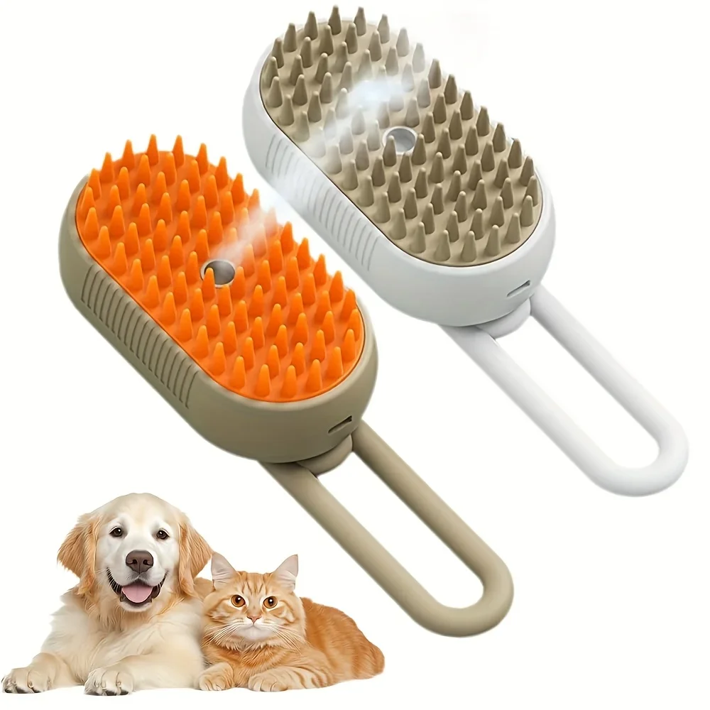 3 in1 Pet Steam Brush Cat Brush Cats Vaporizer Pet Hair Brush Remover Dog Cleaning Steamy Spray Massage Comb Grooming Supplies