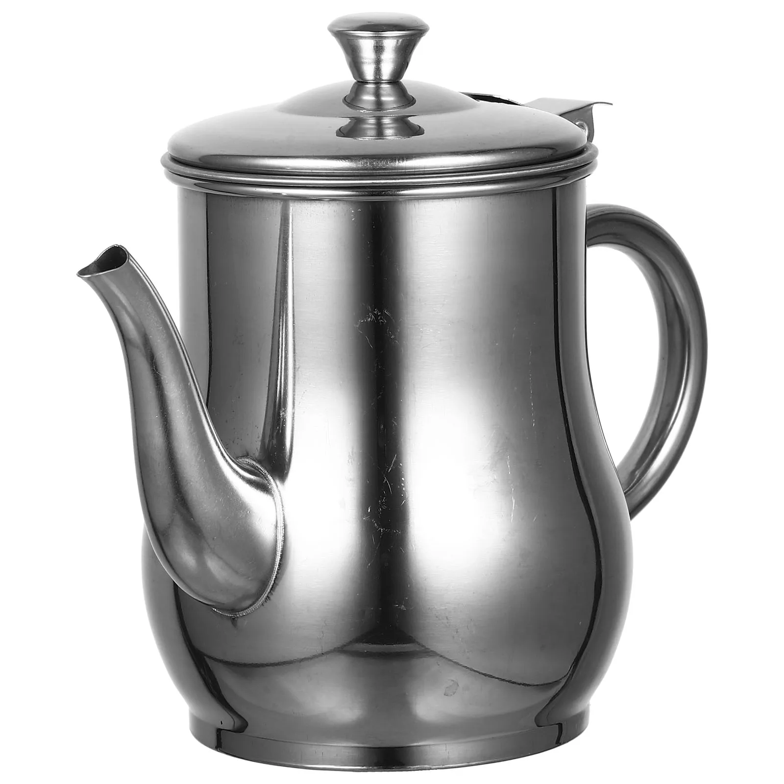 

Stainless Steel Oil Container Filter Pot Large Capacity Kitchen Strainer Holder Storage Can Pouring Spout Oil Jug