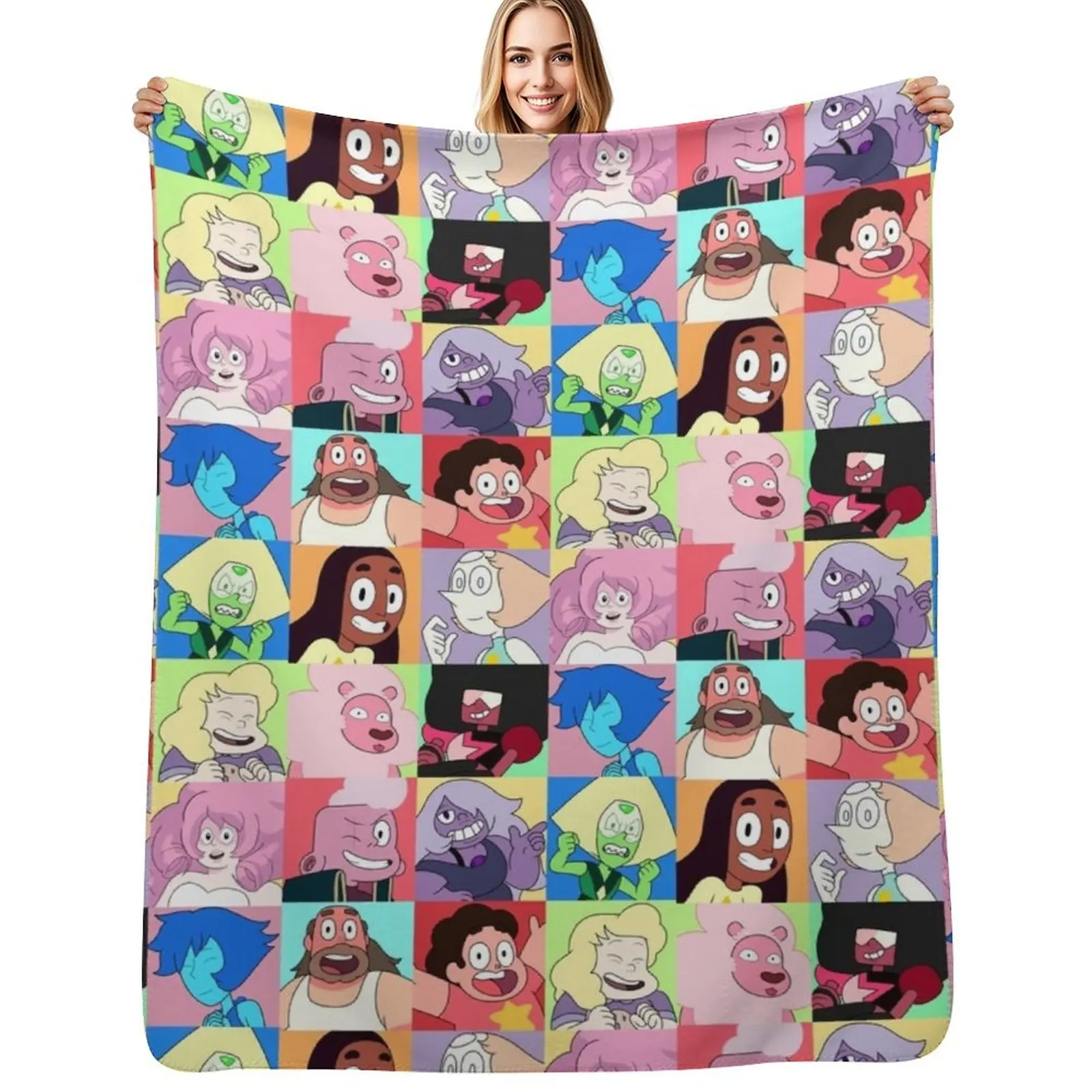 

Steven Universe Character Set! Throw Blanket Vintage For Decorative Sofa Softest Plaid on the sofa Blankets