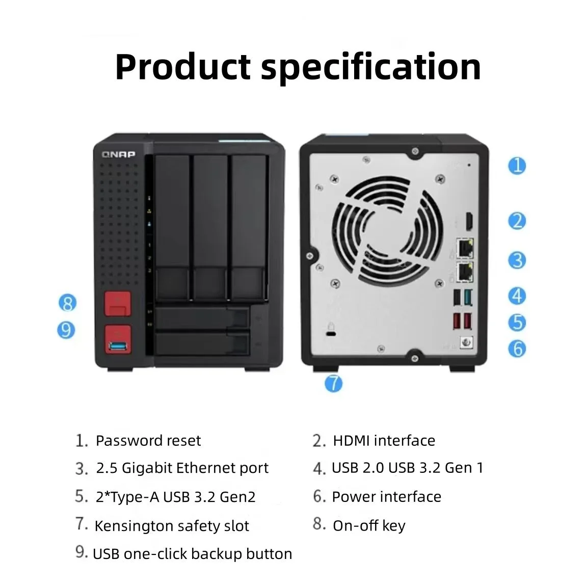 

TLF QNAP TS-564 4K Фильм-транфильная память 8G Четырехъядерный процессор 2,9 ГГц 5-байный двойной сетевой порт 2,5GbE Сетевое хранилище NAS