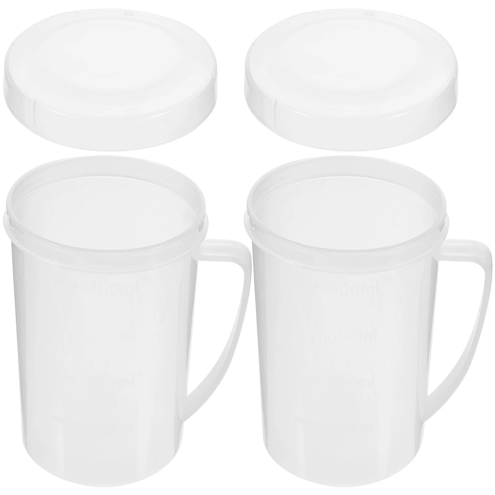 

2pcs Breakfast Cup Microwave Heating Milk Cups Plastic Soy Milk Cups For Coffee Tea Hot Chocolate Water Retain Freshness High